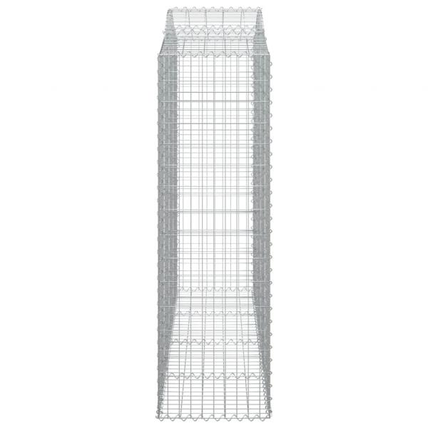 Gabionen mit Hochbogen 7 Stk. 200x50x160/180cm Verzinktes Eisen