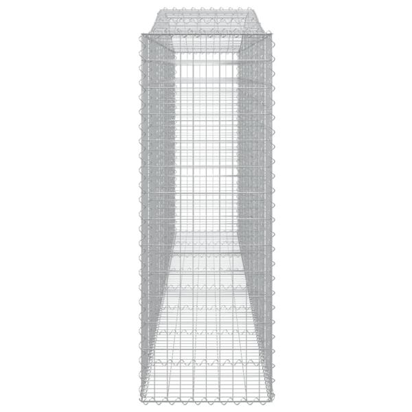 Gabionen mit Hochbogen 2 Stk. 400x50x140/160cm Verzinktes Eisen