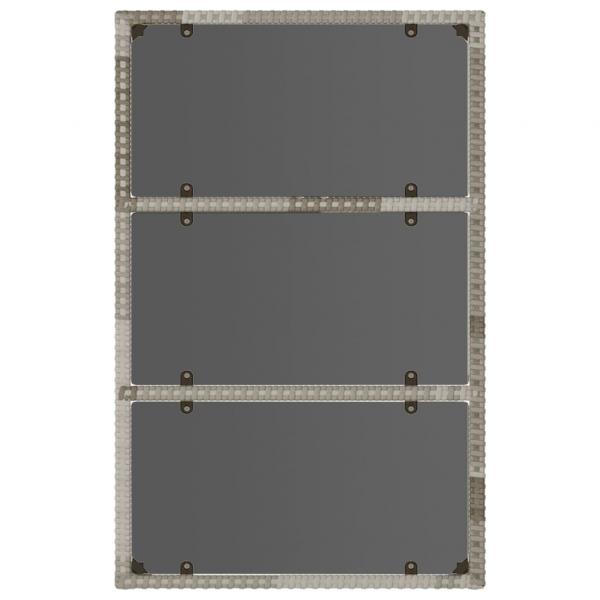 6-tlg. Garten-Lounge-Set mit Kissen Grau Poly Rattan