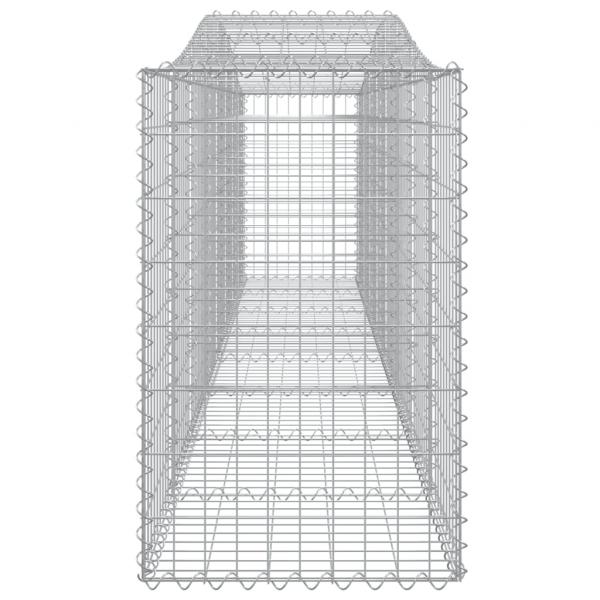 Gabionen mit Hochbogen 20 Stk. 400x50x80/100cm Verzinktes Eisen