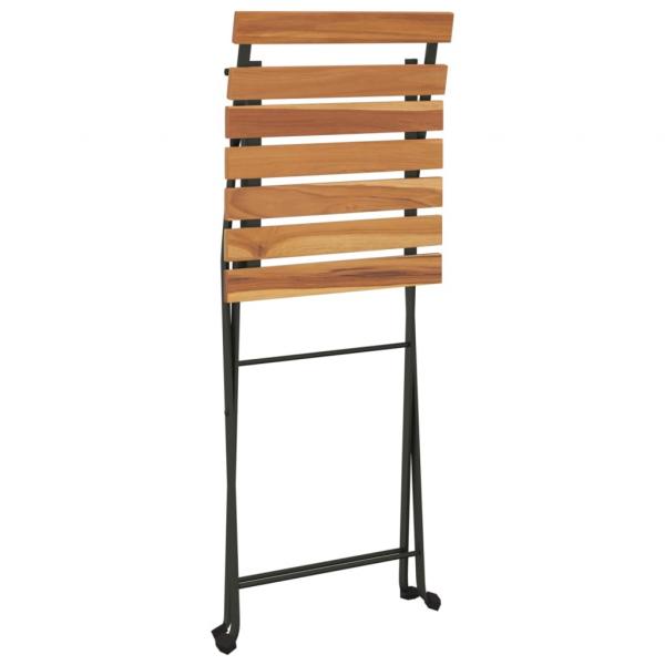 Bistrostühle 6 Stk. Klappbar Massivholz Teak und Stahl