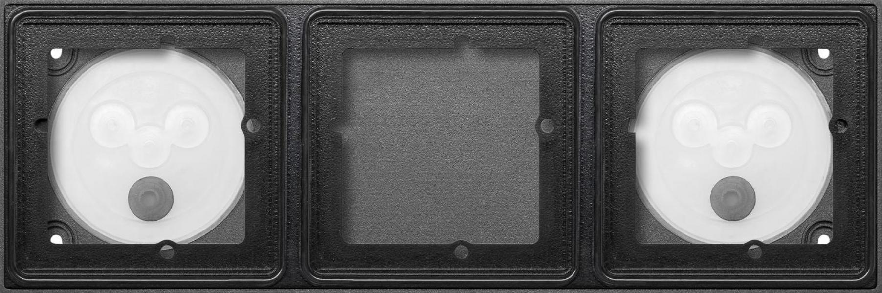 ARDEBO.de Gira 5503910 System 106 AP-Gehäuse 3 Module 1x3, Anthrazit, Aufputz