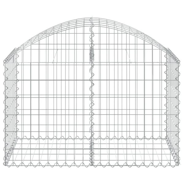 Gabione mit Hochbogen 100x50x60/80 cm Verzinktes Eisen
