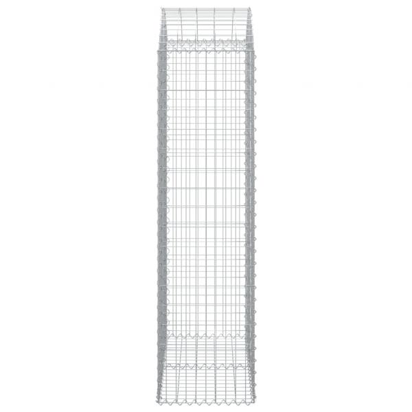 Gabione mit Hochbogen 100x50x180/200 cm Verzinktes Eisen