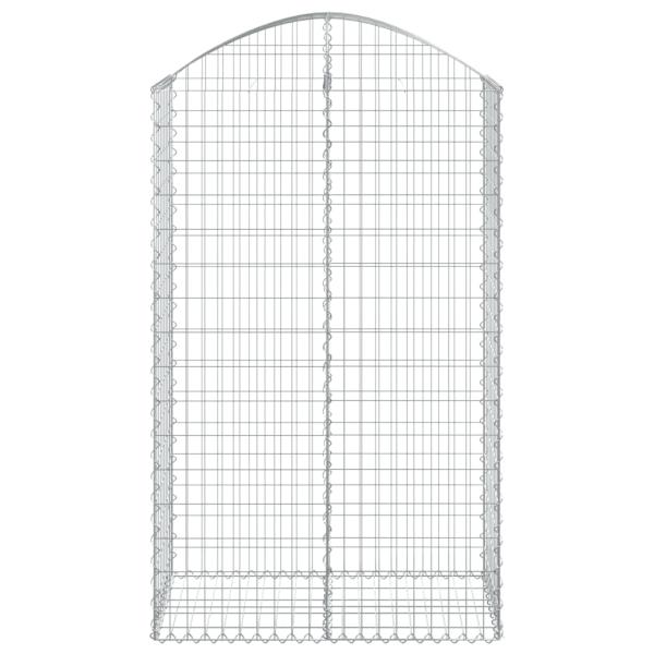 Gabione mit Hochbogen 100x50x160/180 cm Verzinktes Eisen