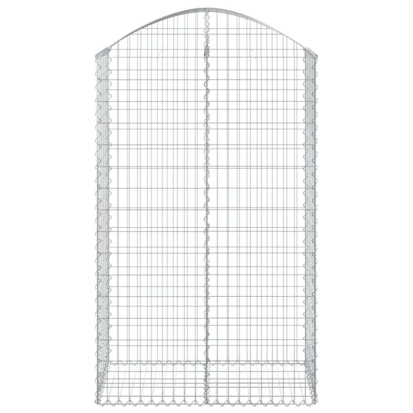 Gabione mit Hochbogen 100x50x160/180 cm Verzinktes Eisen