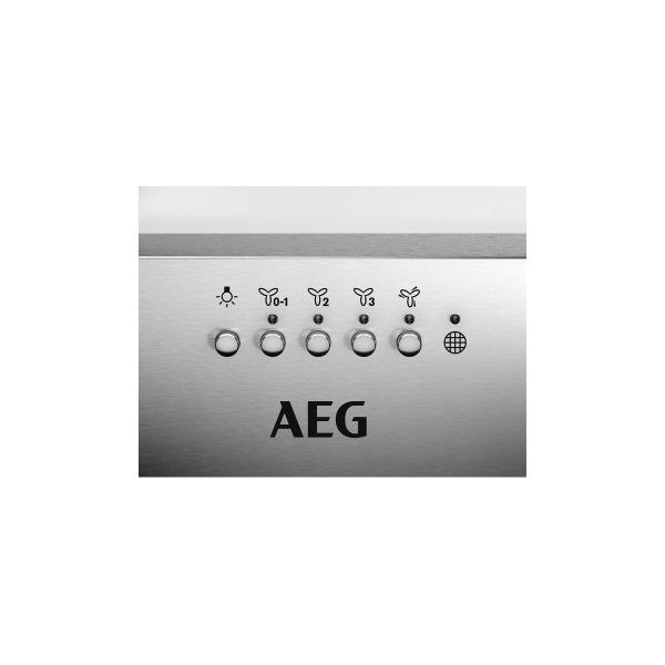 AEG DGE5861HM Lüfterbaustein, 77cm breit, Abluft/Umluft möglich, 3 Leistungsstufen, 1 Intensivstufe, Hob²Hood-Funktion, Edelstahl