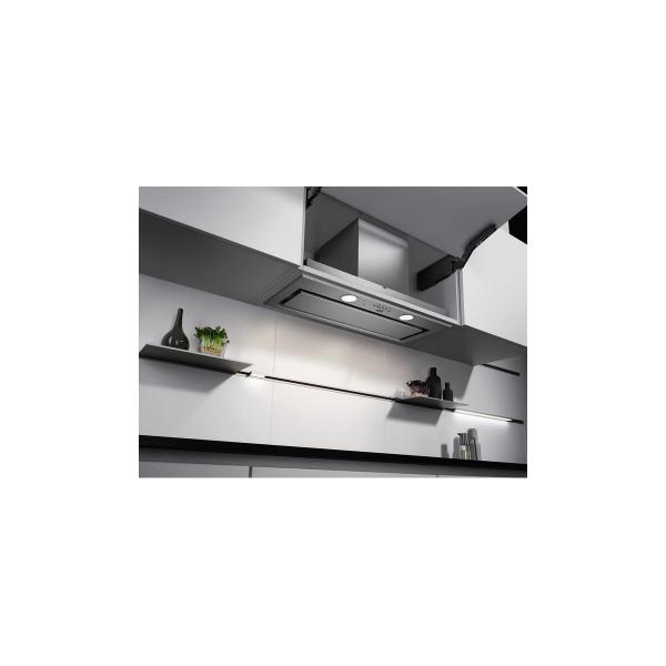 AEG DGE5861HM Lüfterbaustein, 77cm breit, Abluft/Umluft möglich, 3 Leistungsstufen, 1 Intensivstufe, Hob²Hood-Funktion, Edelstahl
