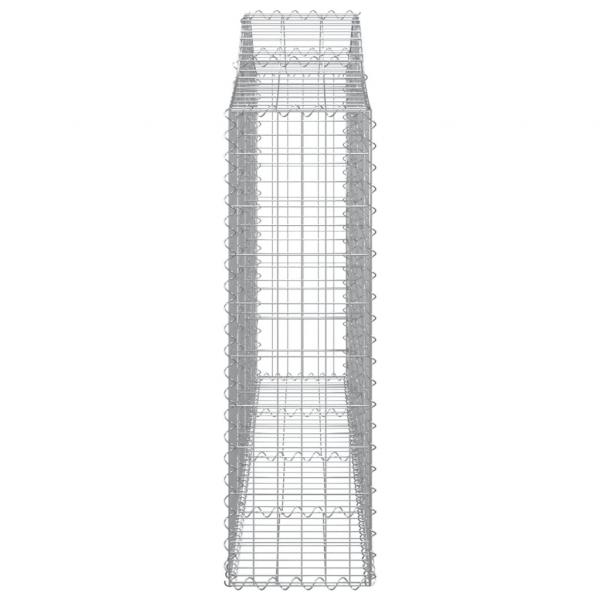 Gabionen mit Hochbogen 30Stk. 200x30x100/120cm Verzinktes Eisen
