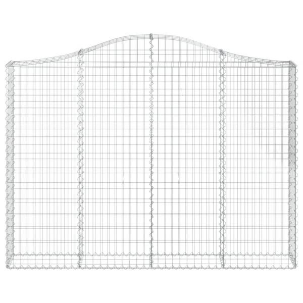 Gabionen mit Hochbogen 3 Stk. 200x30x140/160cm Verzinktes Eisen