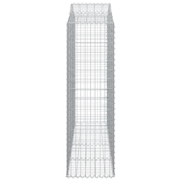 Gabionen mit Hochbogen 9 Stk. 200x50x160/180cm Verzinktes Eisen