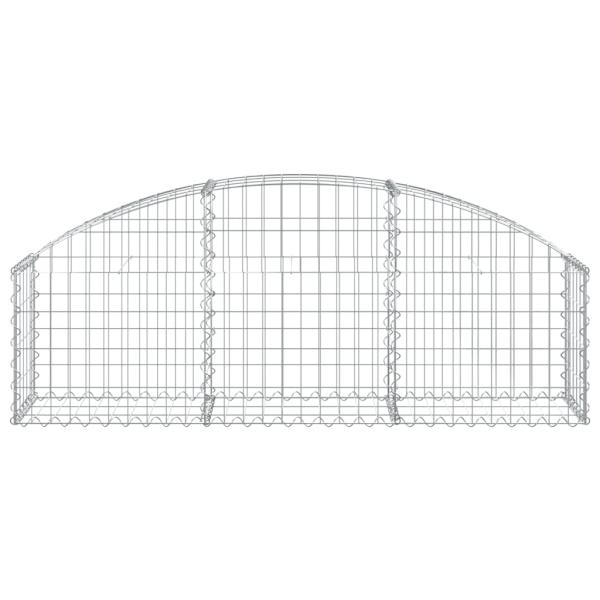 Gabione mit Hochbogen 150x30x40/60 cm Verzinktes Eisen