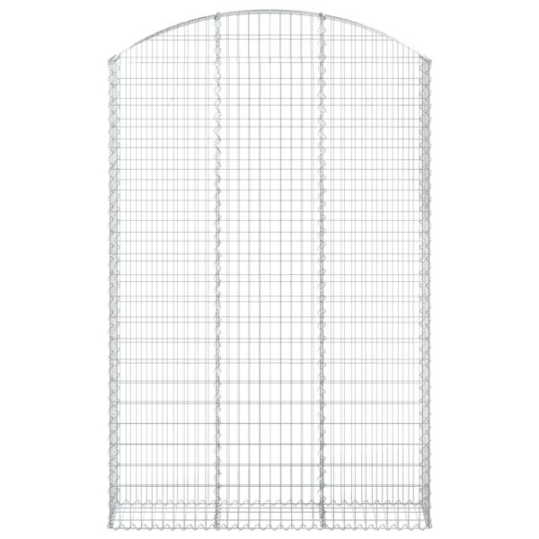 Gabione mit Hochbogen 150x30x220/240 cm Verzinktes Eisen