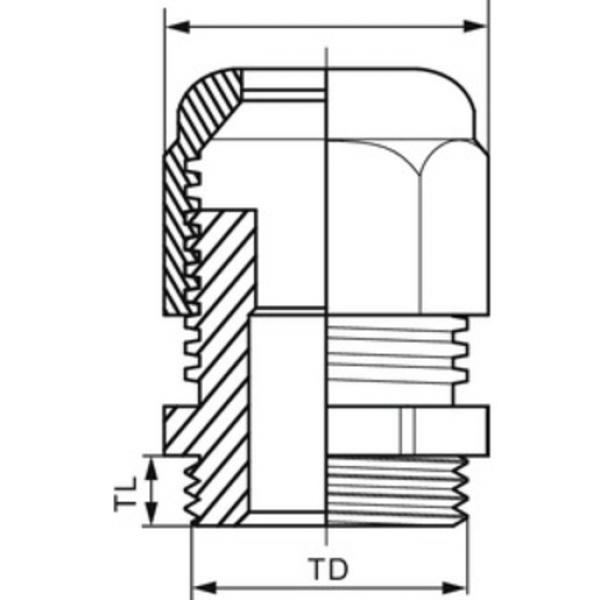 Schneider Electric ISM71504 Thorsman Glands, Kabelverschraubung, grau, M25, Durchmesser 11 bis 17 (Menge: 10 Stück je Bestelleinheit)