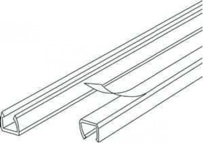 ARDEBO.de Kleinhuis LC57 LC-Minikanal für 1 Leitung, 7,5x9,5x2000 mm, PVC-hart, transparent