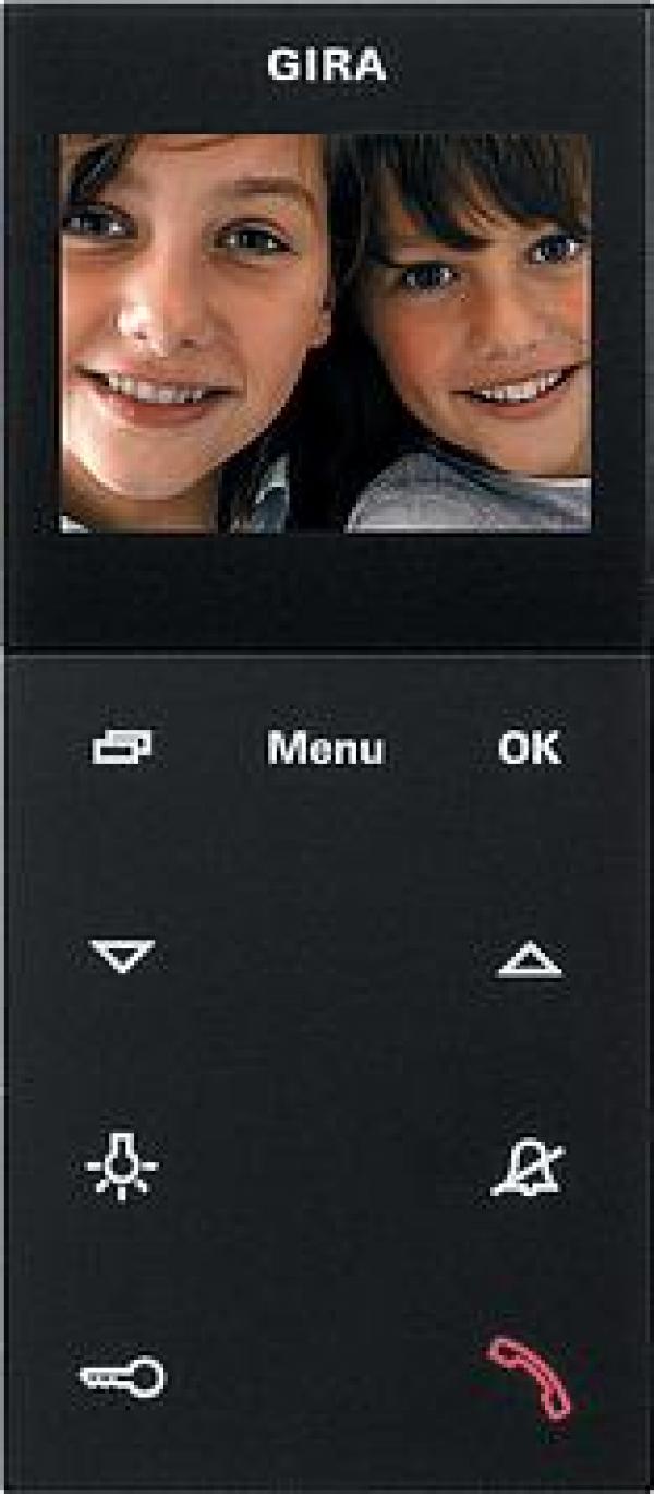 ARDEBO.de Gira 1239005 Wohnungsstation Video AP Plus System 55, schwarz matt