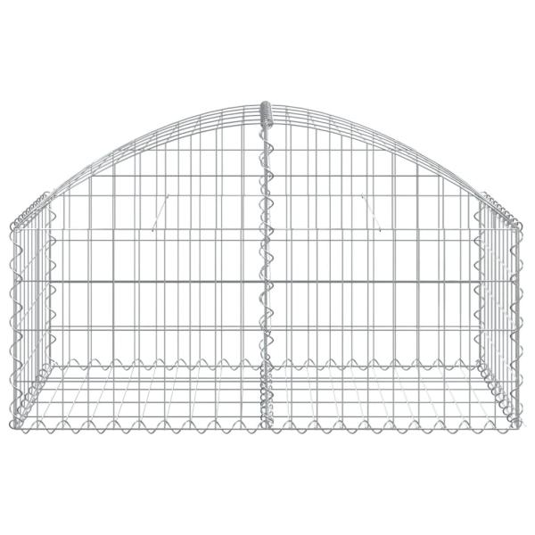 Gabione mit Hochbogen 100x50x40/60 cm Verzinktes Eisen