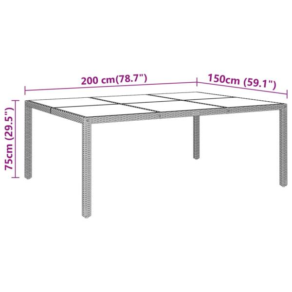 11-tlg. Garten-Essgruppe Poly Rattan Beige