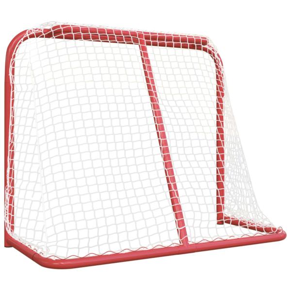 ARDEBO.de - Hockey-Tor Rot und Weiß 183x71x122 cm Polyester