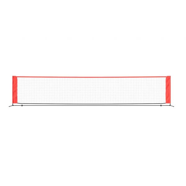 Tennisnetz Schwarz und Rot 500x100x87 cm Polyester