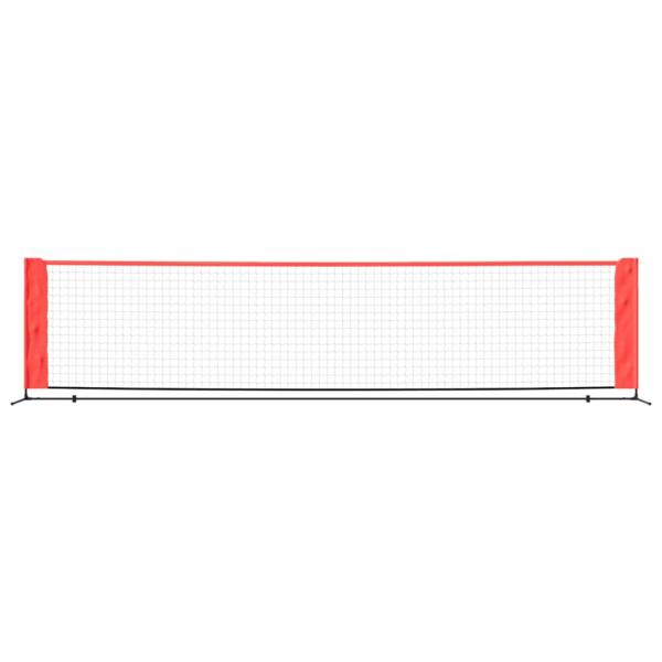 Tennisnetz Schwarz und Rot 400x100x87 cm Polyester