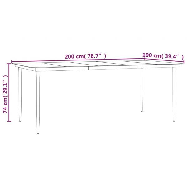 11-tlg. Garten-Essgruppe mit Kissen Schwarz & Grau Poly Rattan