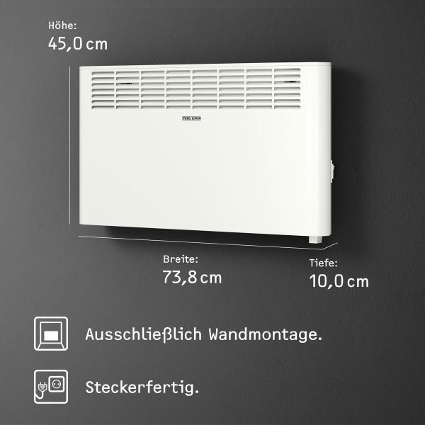 STIEBEL ELTRON CNS 2000 Plus LCD Konvektorheizung, 2000W, IP24, weiß (205857)