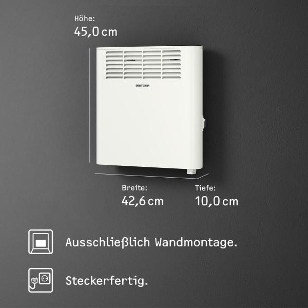 STIEBEL ELTRON CNS 750 Plus LCD Konvektorheizung, 750W, IP24, weiß (205854)