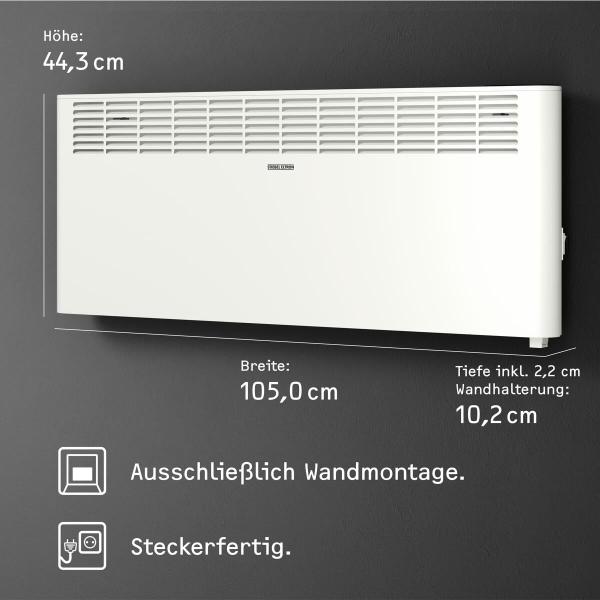 STIEBEL ELTRON CNS 3000 Plus LCD Konvektorheizung, 3000W, IP24, weiß (205859)