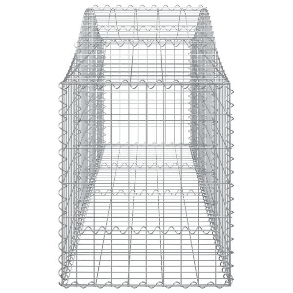 Gabionen mit Hochbogen 20 Stk. 200x50x60/80 cm Verzinktes Eisen