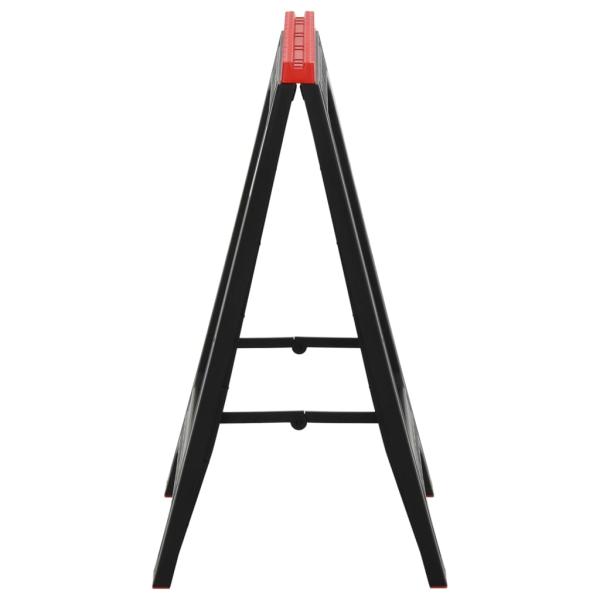 Arbeitsböcke 2 Stk. Klappbar Schwarz & Rot Polypropylen 350 kg