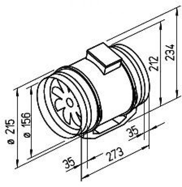 Helios MV 160 Multivent-Rohrventilator 1-PH (6054)
