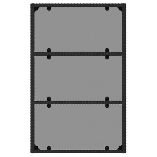 6-tlg. Garten-Lounge-Set mit Kissen Schwarz Poly Rattan
