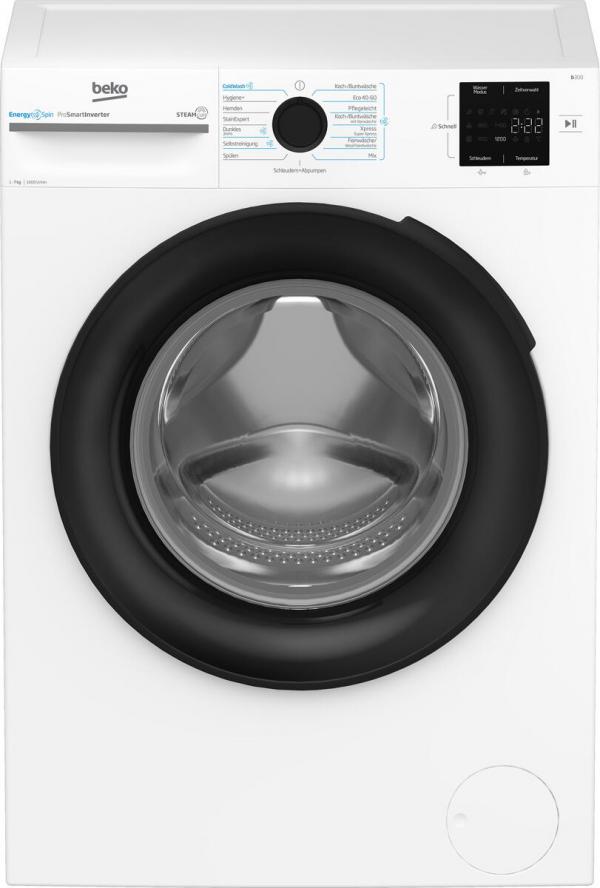 ARDEBO.de Beko BM3WFU3741X 7 kg Frontlader Waschmaschine, 60 cm breit, 1400 U/Min, EnergySpin, Kindersicherung, 15 Programme, SteamCure, weiß