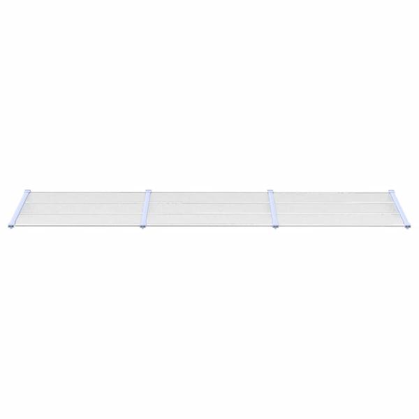 Türvordach Grau und Transparent 358,5x90 cm Polycarbonat