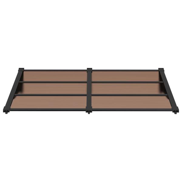 Türvordach Schwarz 152,5x90 cm Polycarbonat