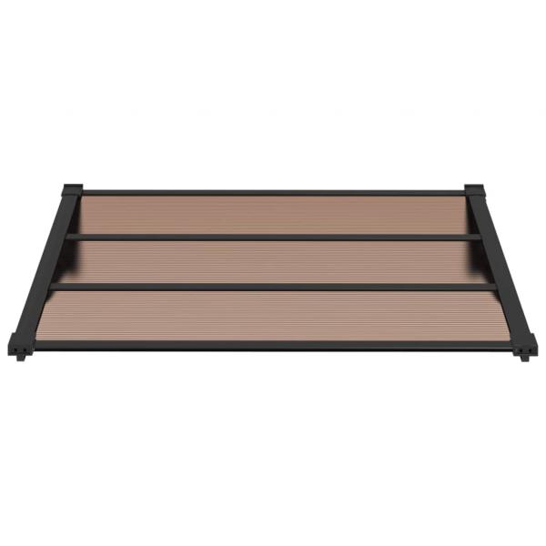 Türvordach Schwarz 122x90 cm Polycarbonat