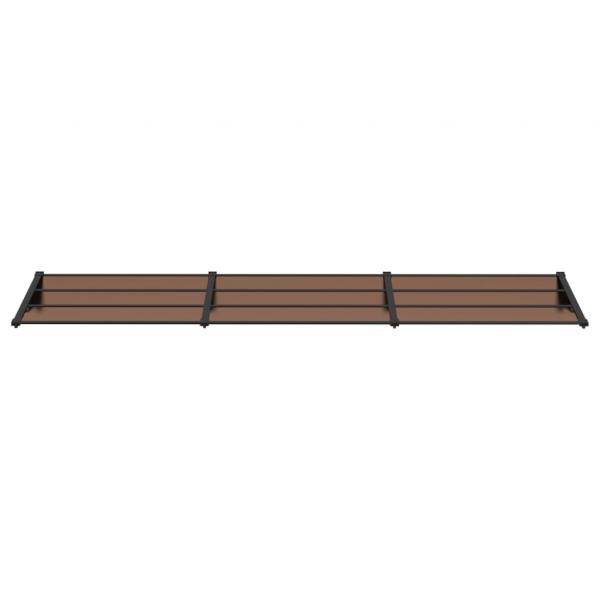 Türvordach Schwarz 358,5x90 cm Polycarbonat