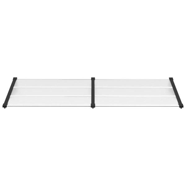 Türvordach Schwarz und Transparent 239x90 cm Polycarbonat