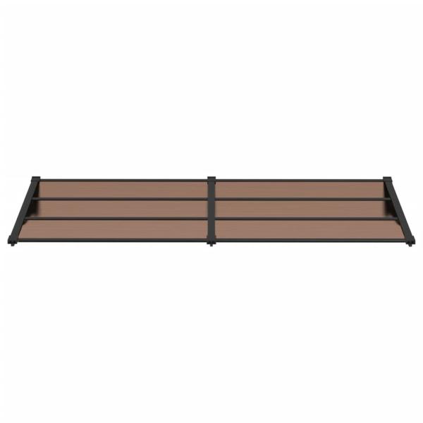 Türvordach Schwarz 239x90 cm Polycarbonat