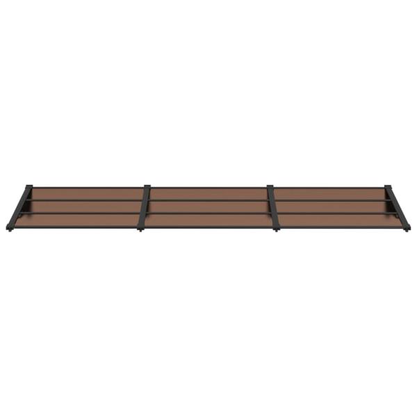 Türvordach Schwarz 297,5x90 cm Polycarbonat