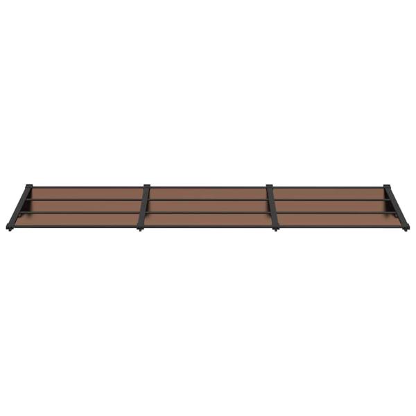 Türvordach Schwarz 297,5x90 cm Polycarbonat