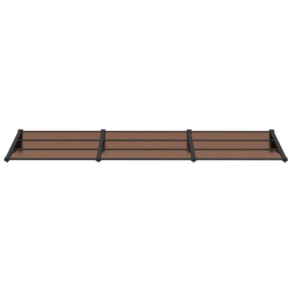 Türvordach Schwarz 297,5x90 cm Polycarbonat
