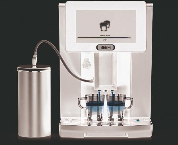Beem 09111 Coffee Professio Kaffeevollautomat, 7 Zoll TFT Display mit Touchscreen, 2 L Wassertank, Kegelmahlwerk, 250g Bohnenfach, schwarz