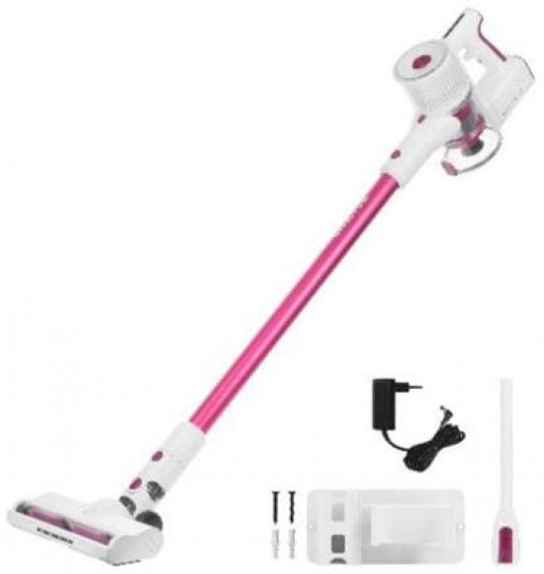 ARDEBO.de INVICTUS X3 Akkustaubsauger Set 11-tlg. Facelift, 160 W, Boostmodus, pink/weiß