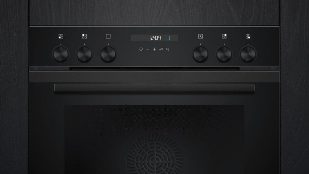 Siemens EEK: A+ Einbau-Herd-Set EQ522IAAB (HE217GBB4 + EI631CFB1E), Induktion, 60cm breit, 71L, cookControl10, 3D Heißluft, softMove, Rahmenlos aufliegend, Deep black inox
