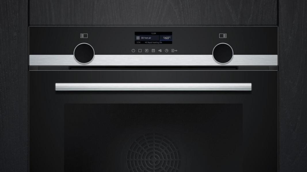 Siemens HB579GBR3 iQ500 A+ Einbau-Backofen, 60 cm breit, 71L, ActiveClean, cookControl40, Air Fry, TFT-Display, edelstahl