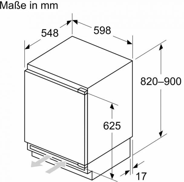 Siemens GU21NADE0 iQ500 Einbau Gefrierschrank, Nischenhöhe: 82 cm, 85 L, Flachscharnier mit Softeinzug, noFrost