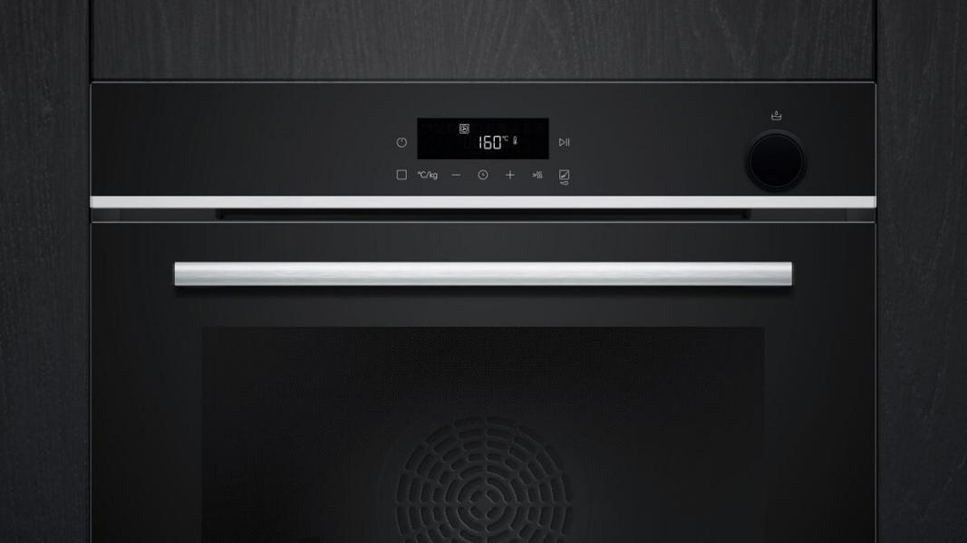 Siemens HR532GBS3 iQ300 A+ Einbaubackofen mit Dampfunterstützung, 60 cm breit, 71 L, EcoClean, cookControl15, Air Fry, edelstahl