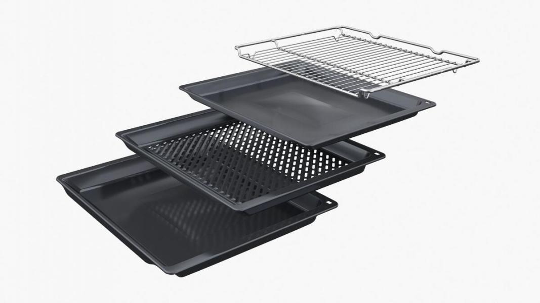 Siemens HR532GBS3 iQ300 A+ Einbaubackofen mit Dampfunterstützung, 60 cm breit, 71 L, EcoClean, cookControl15, Air Fry, edelstahl